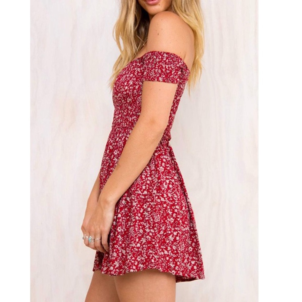 🌹Red Patterned Dress - Picture 2 of 4